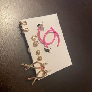 Breast Cancer Awareness Earring Set